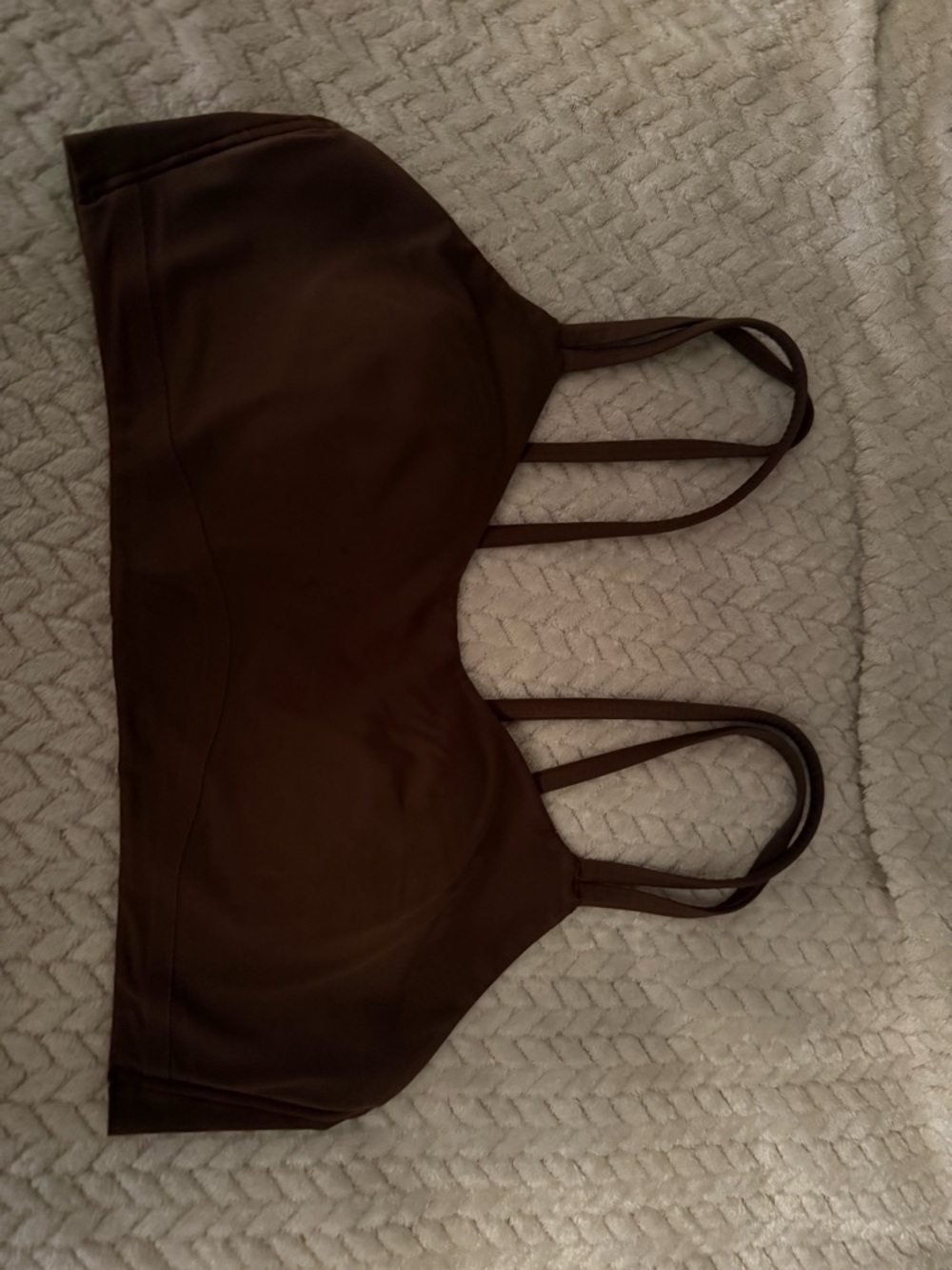 lululemon athletica brown strappy sports bra